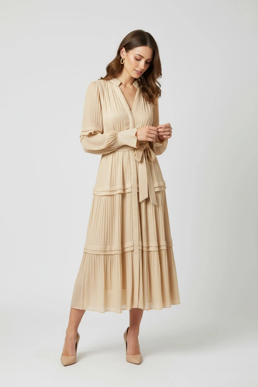 A-line Belted Dress