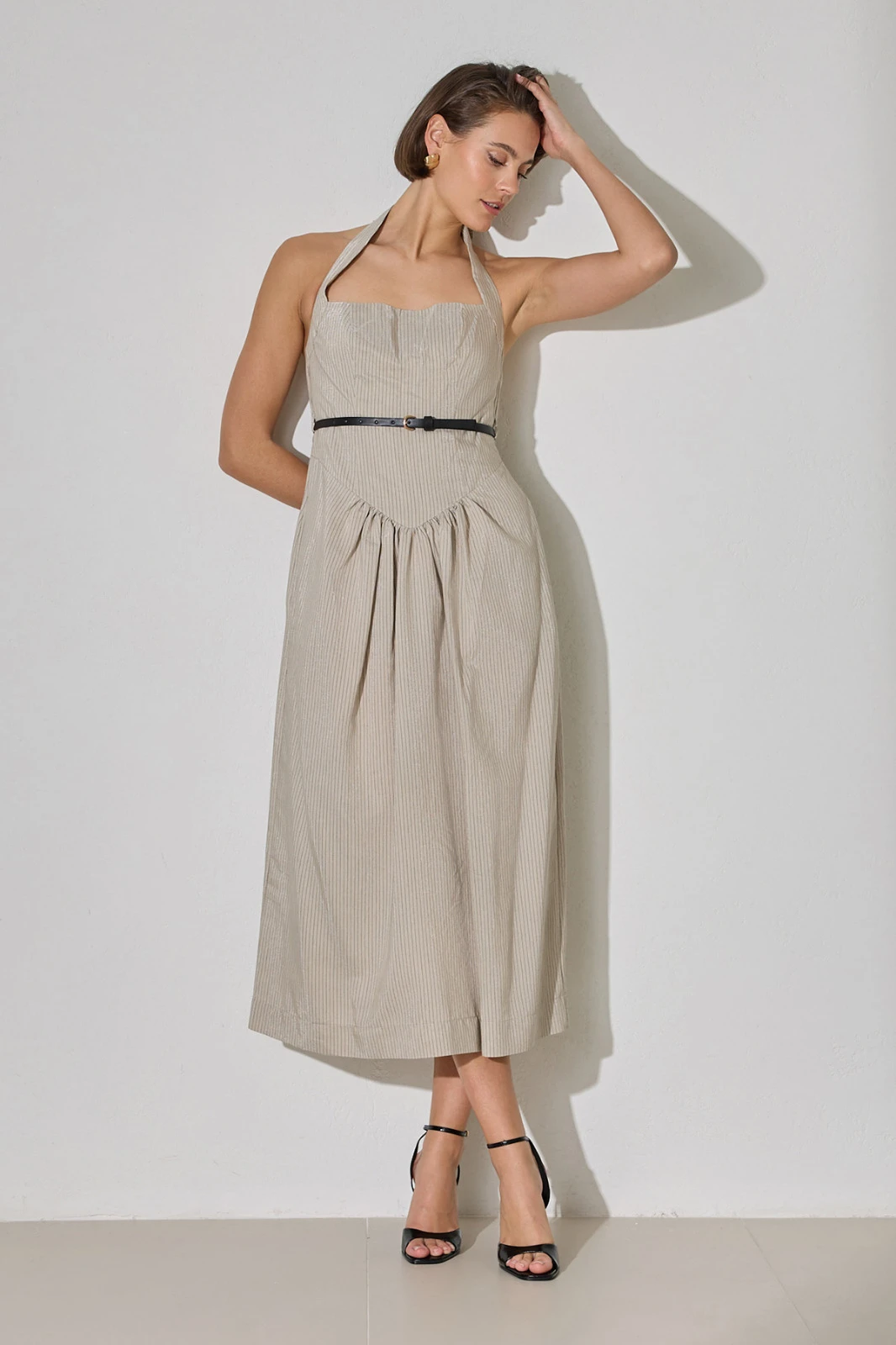 Stylish Dress With Belt