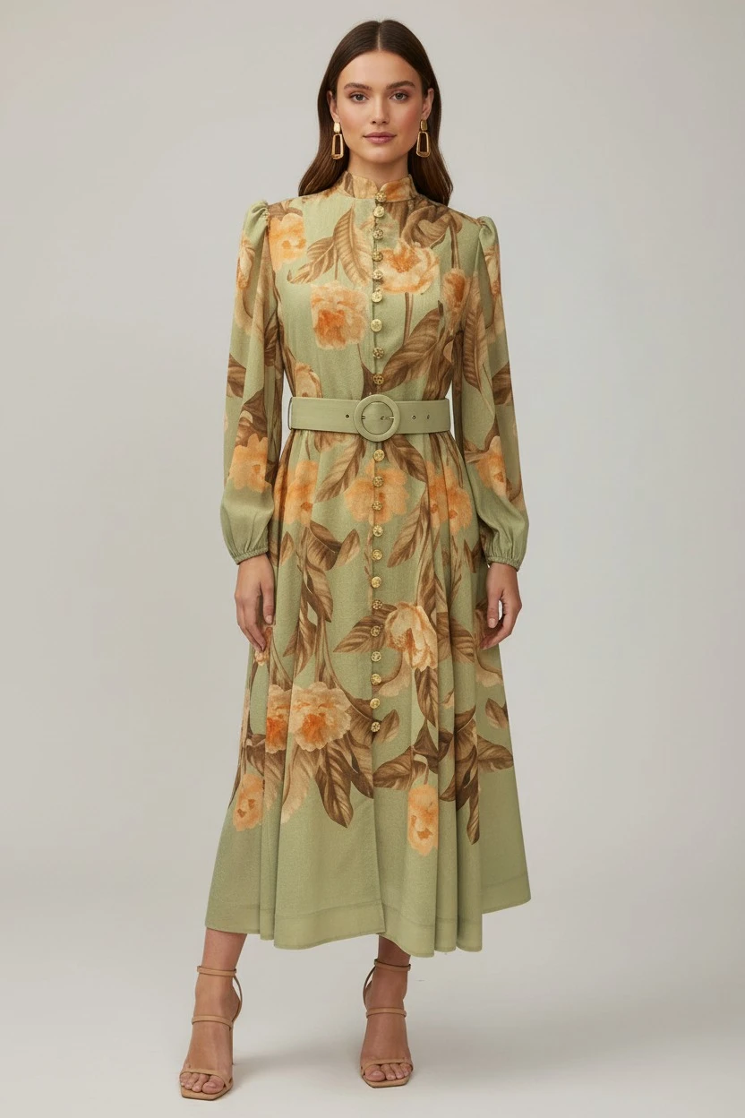 Floral Motif Dress